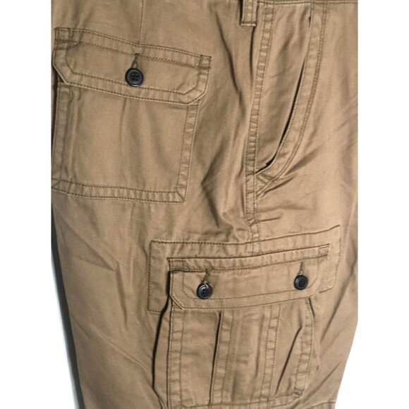 Men's Arizona Jean Co. Cargo Shorts Khaki Size 40 100% Cotton Button Pockets NEW - Picture 5 of 10